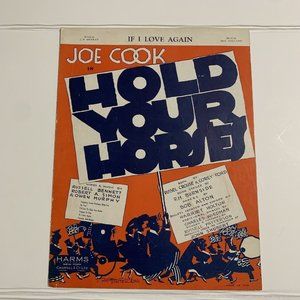 Vintage Sheet Music Hold‎ Your Horses